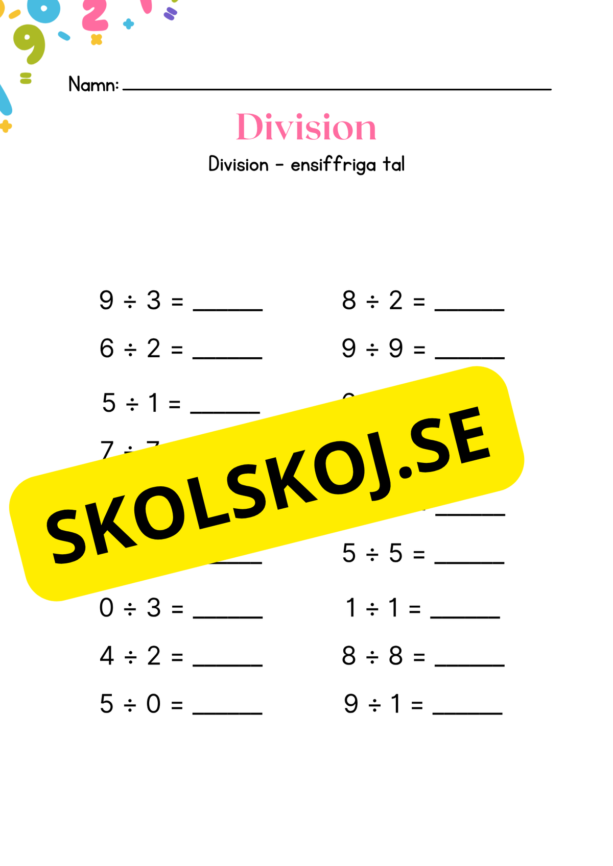 Enkel division
