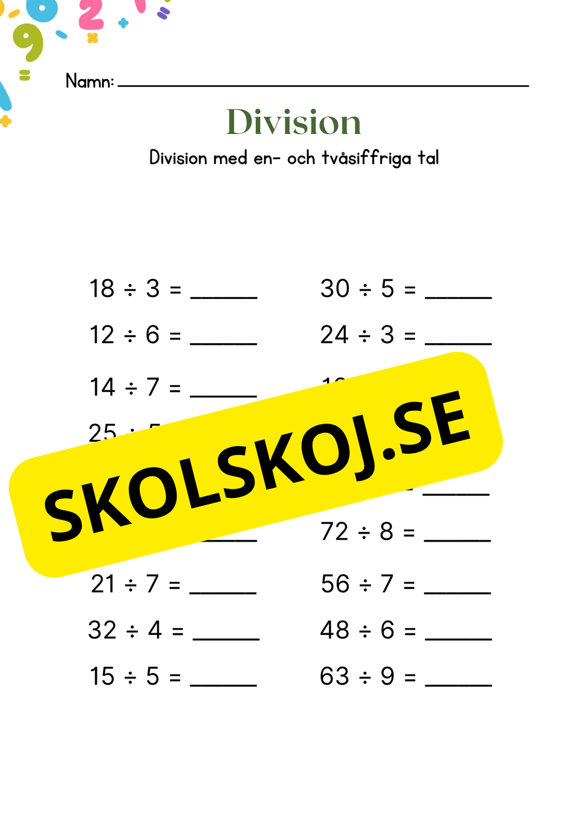 Enkel division
