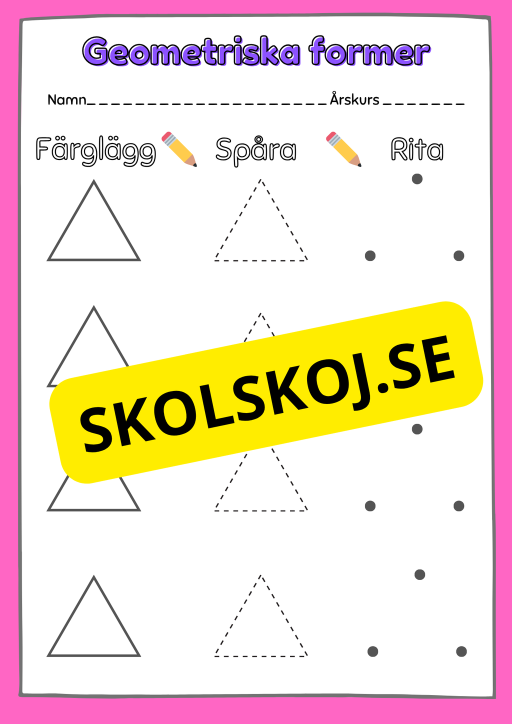 Enkel geometri – Stort paket
