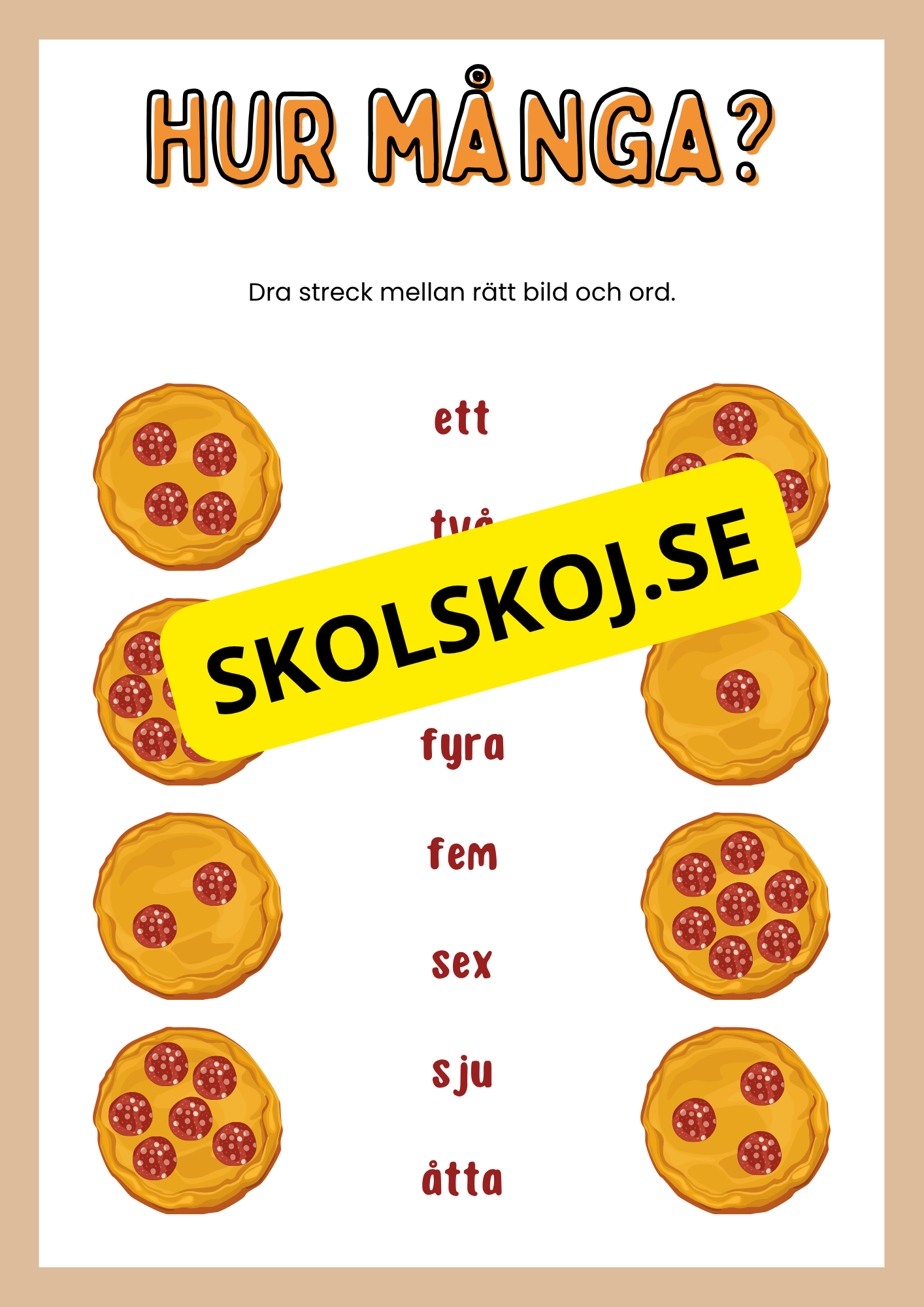 Enkel matematik - Blandade uppgifter - Häfte