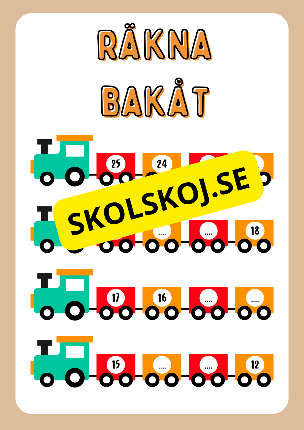 Enkel matematik - Blandade uppgifter - Häfte