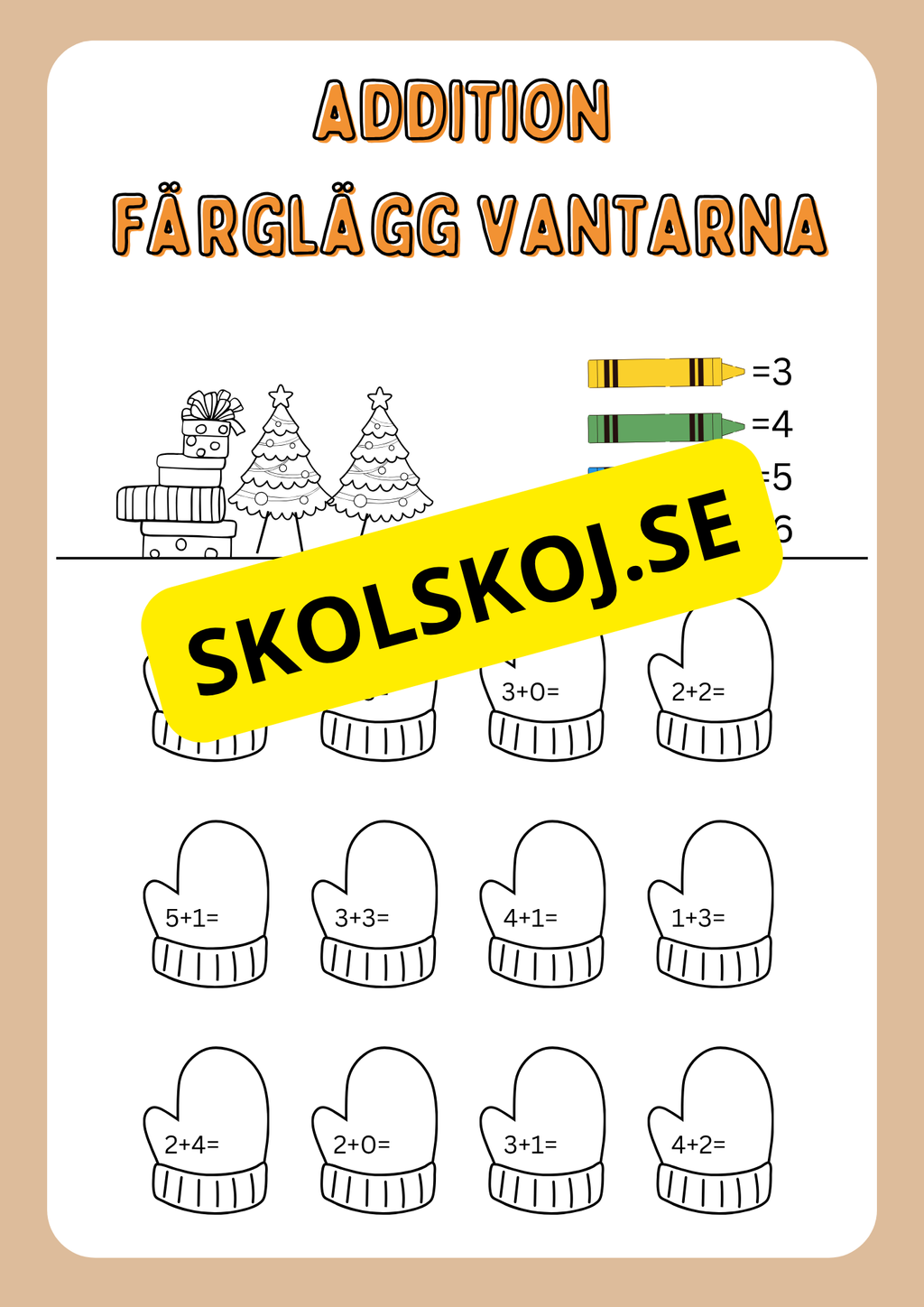 Enkel matematik - Blandade uppgifter - Häfte