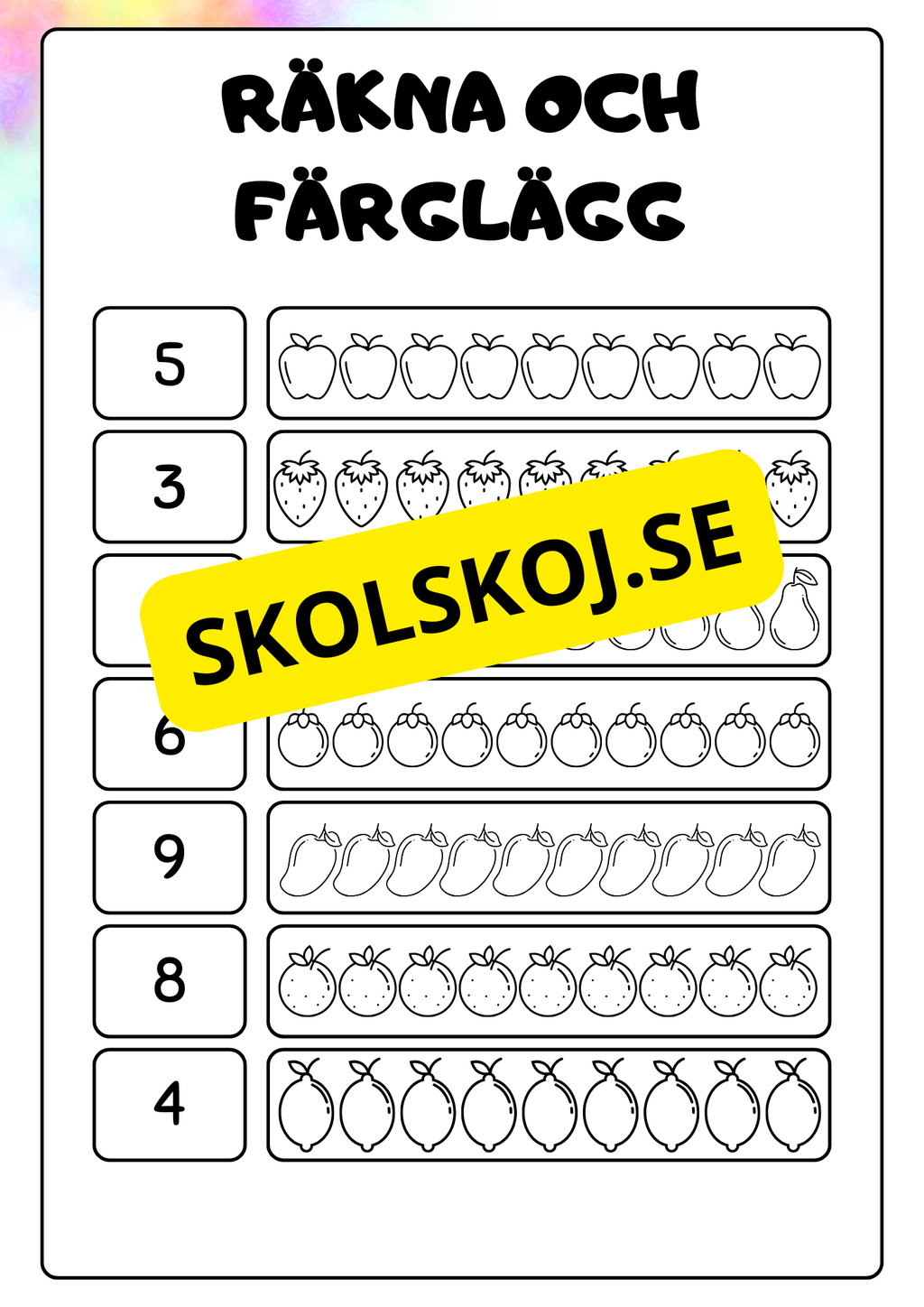 Enkel matematik - Blandade uppgifter