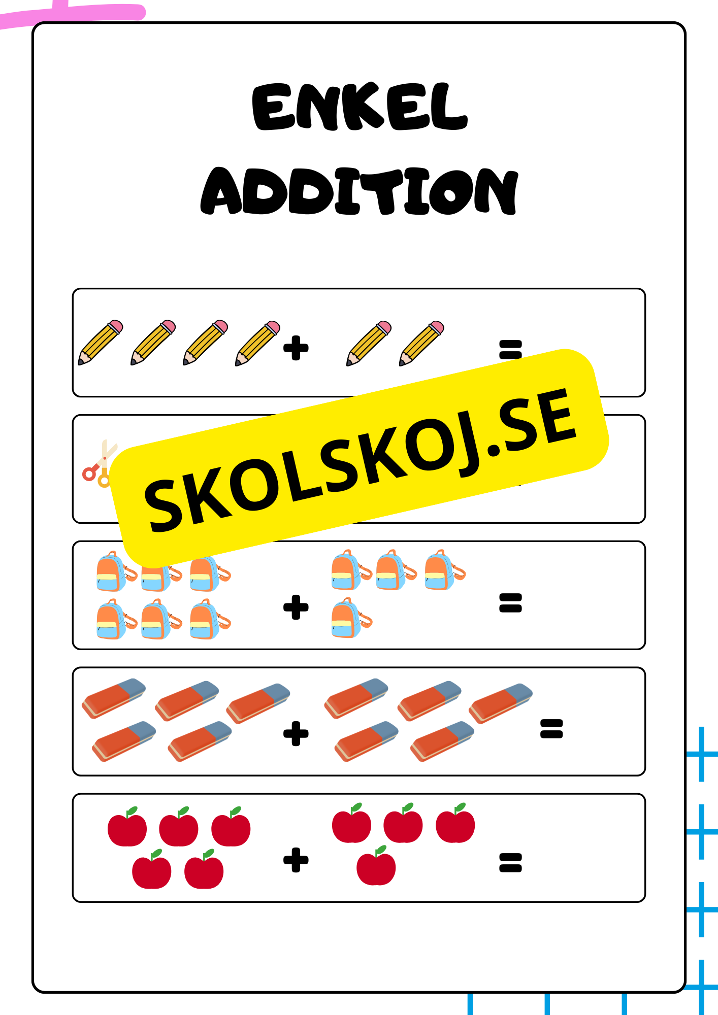 Enkel matematik - Blandade uppgifter