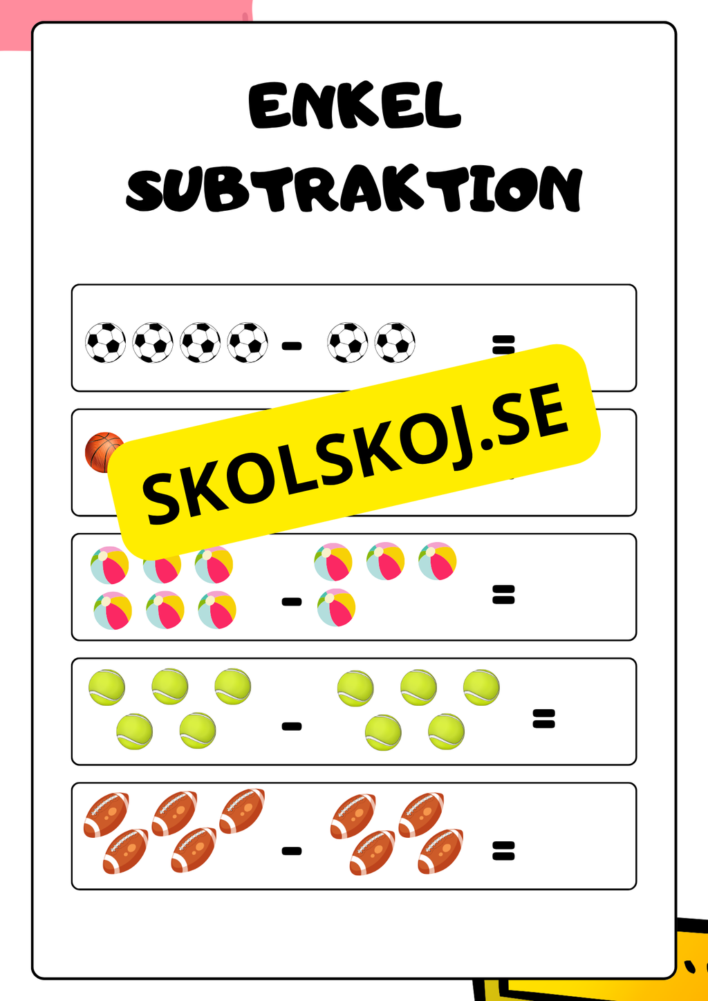 Enkel matematik - Blandade uppgifter