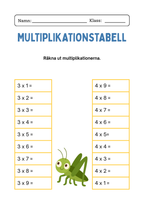 Enkel multiplikation - Årskurs 3