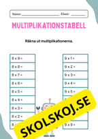 Enkel multiplikation - Årskurs 3
