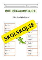 Enkel multiplikation - Årskurs 3