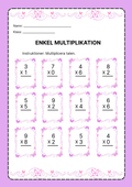 Enkel multiplikation - Blandade uppgifter