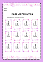 Enkel multiplikation - Blandade uppgifter