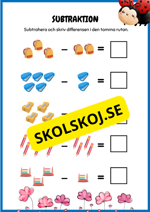 Enkel subtraktion 0 - 10