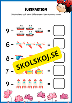 Enkel subtraktion 0 - 10