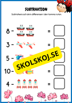 Enkel subtraktion 0 - 10