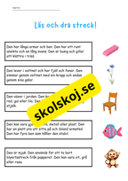 Enkla läs- och skrivuppgifter