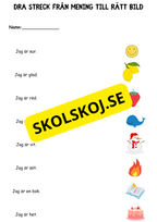 Enkla meningar - Dra streck