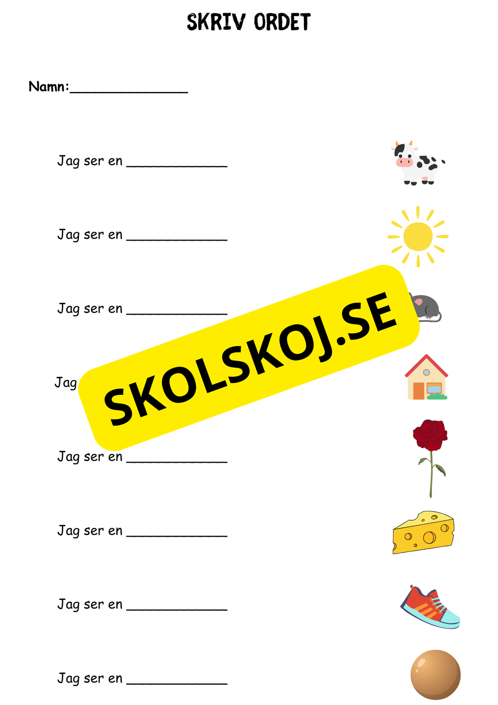 Enkla meningar - Dra streck