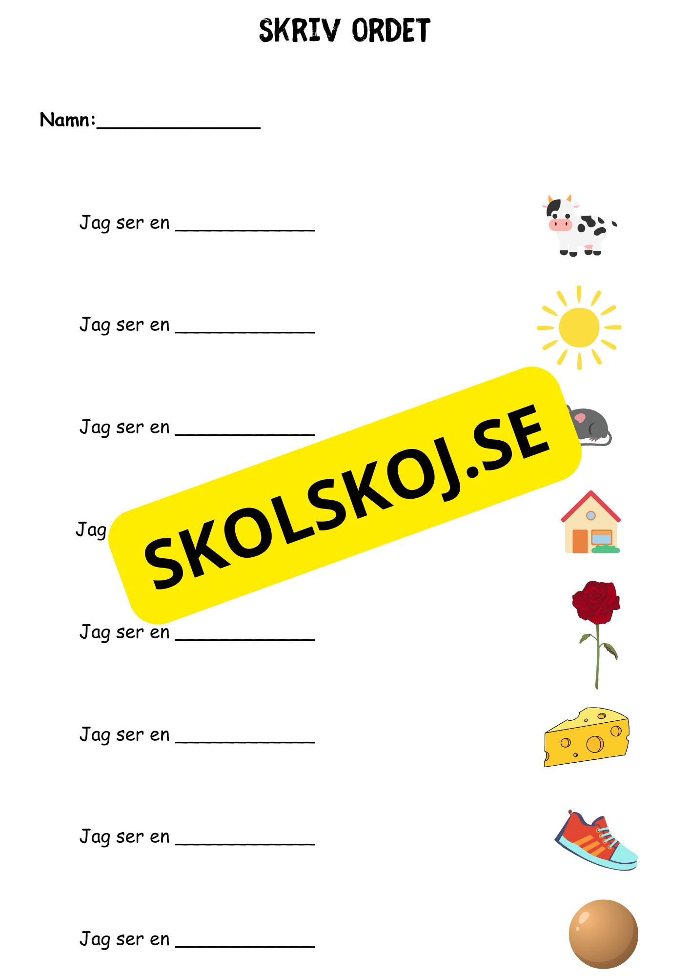 Enkla meningar - Dra streck