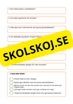 En lässtund i skogen - Läsförståelse
