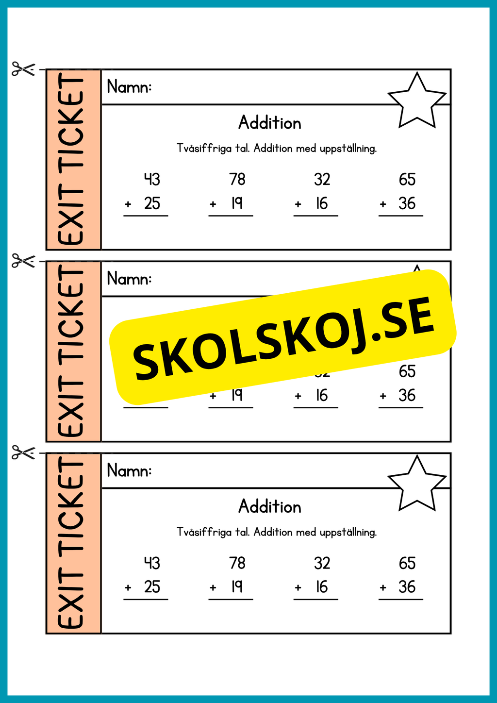 Exit ticket - Årskurs 4 - 5