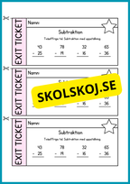 Exit ticket - Årskurs 4 - 5
