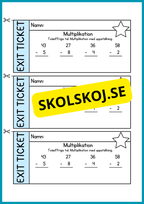 Exit ticket - Årskurs 4 - 5