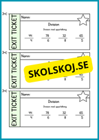 Exit ticket - Årskurs 4 - 5