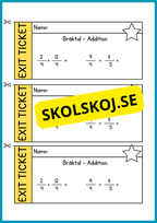 Exit ticket - Årskurs 4 - 5