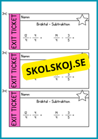 Exit ticket - Årskurs 4 - 5