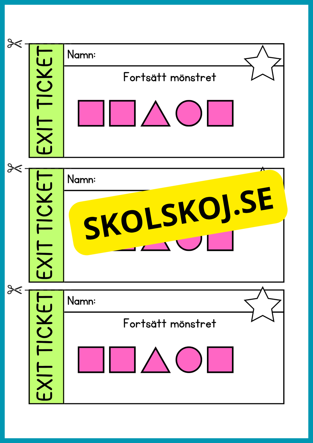 Exit ticket - Årskurs 4 - 5