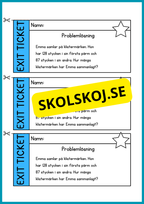 Exit ticket - Årskurs 4 - 5