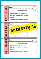 Exit ticket - Årskurs 4 - 5