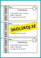 Exit ticket - Årskurs 4 - 5