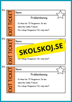 Exit ticket - Årskurs 4 - 5