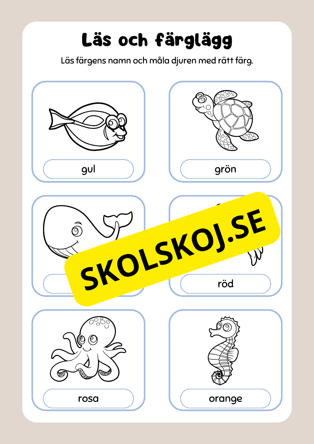 Extra matteuppgifter med söta djur - Förskoleklass - Årskurs 2