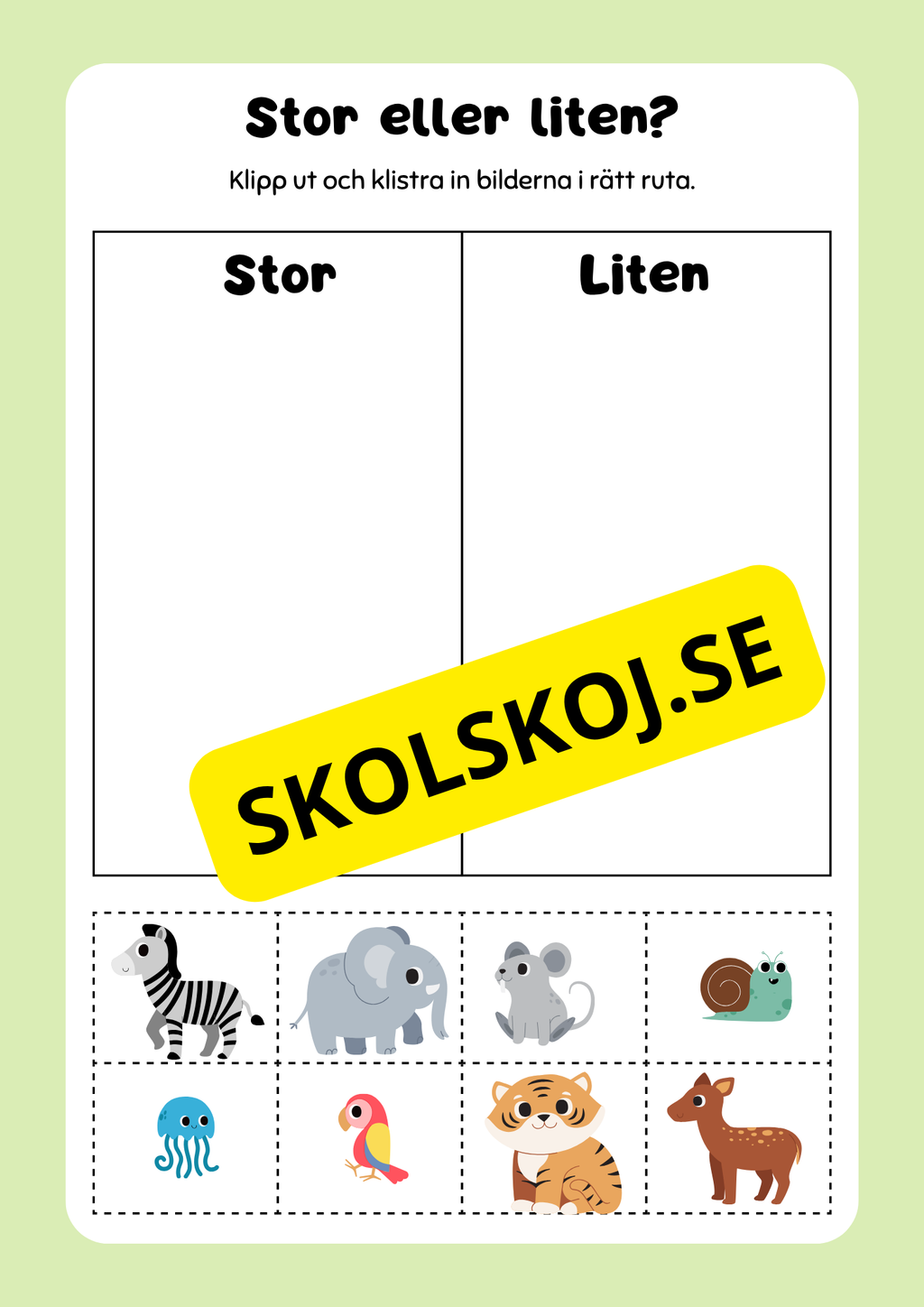 Extra matteuppgifter med söta djur - Förskoleklass - Årskurs 2