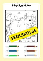 Extra matteuppgifter med söta djur - Förskoleklass - Årskurs 2