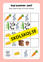Extra matteuppgifter med söta djur - Förskoleklass - Årskurs 2