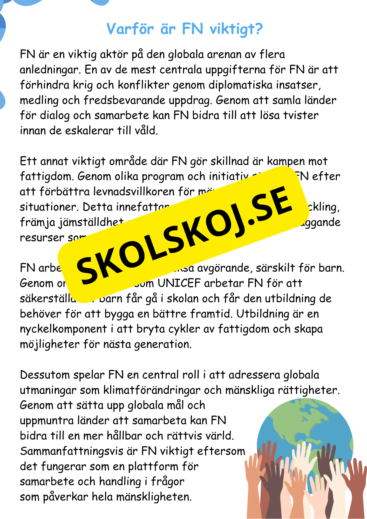 FN-dagen - Häfte och lite till