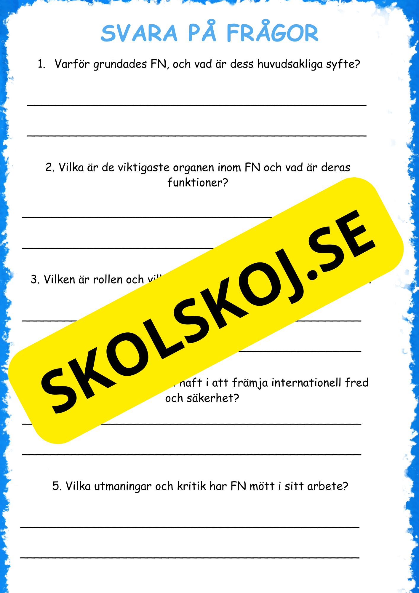 FN Häfte för årskurs 3 - 4