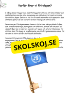 FN dagen - Tillsammans för en bättre värld - Läsförståelse