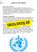 FN dagen - Tillsammans för en bättre värld - Läsförståelse