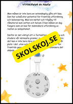 Månen – Fakta och läsförståelse