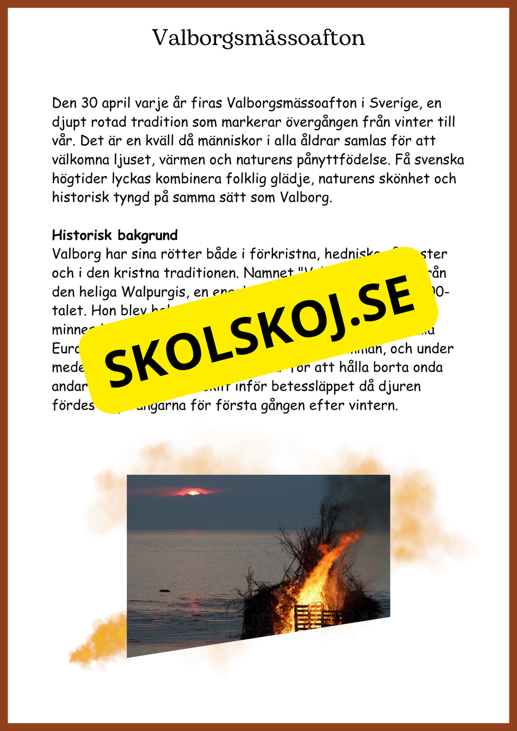 Fakta om valborgsmässoafton