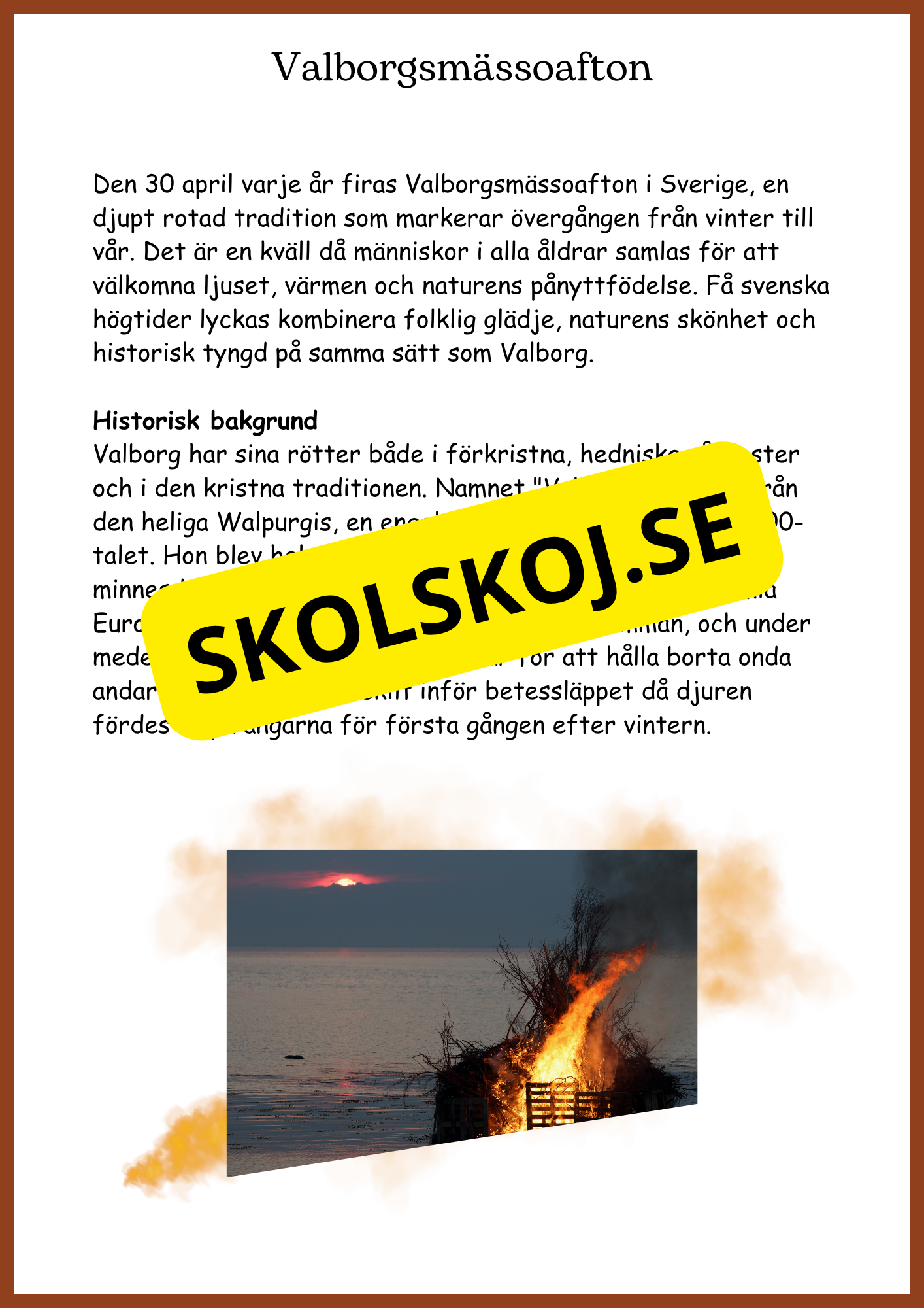 Fakta om valborgsmässoafton