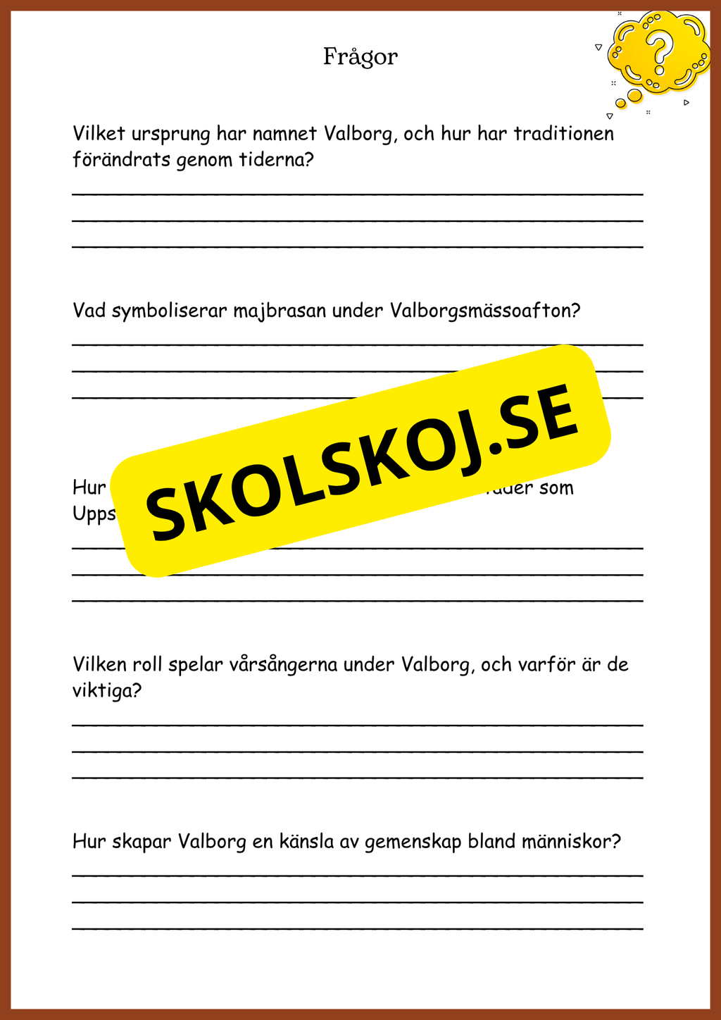 Fakta om valborgsmässoafton