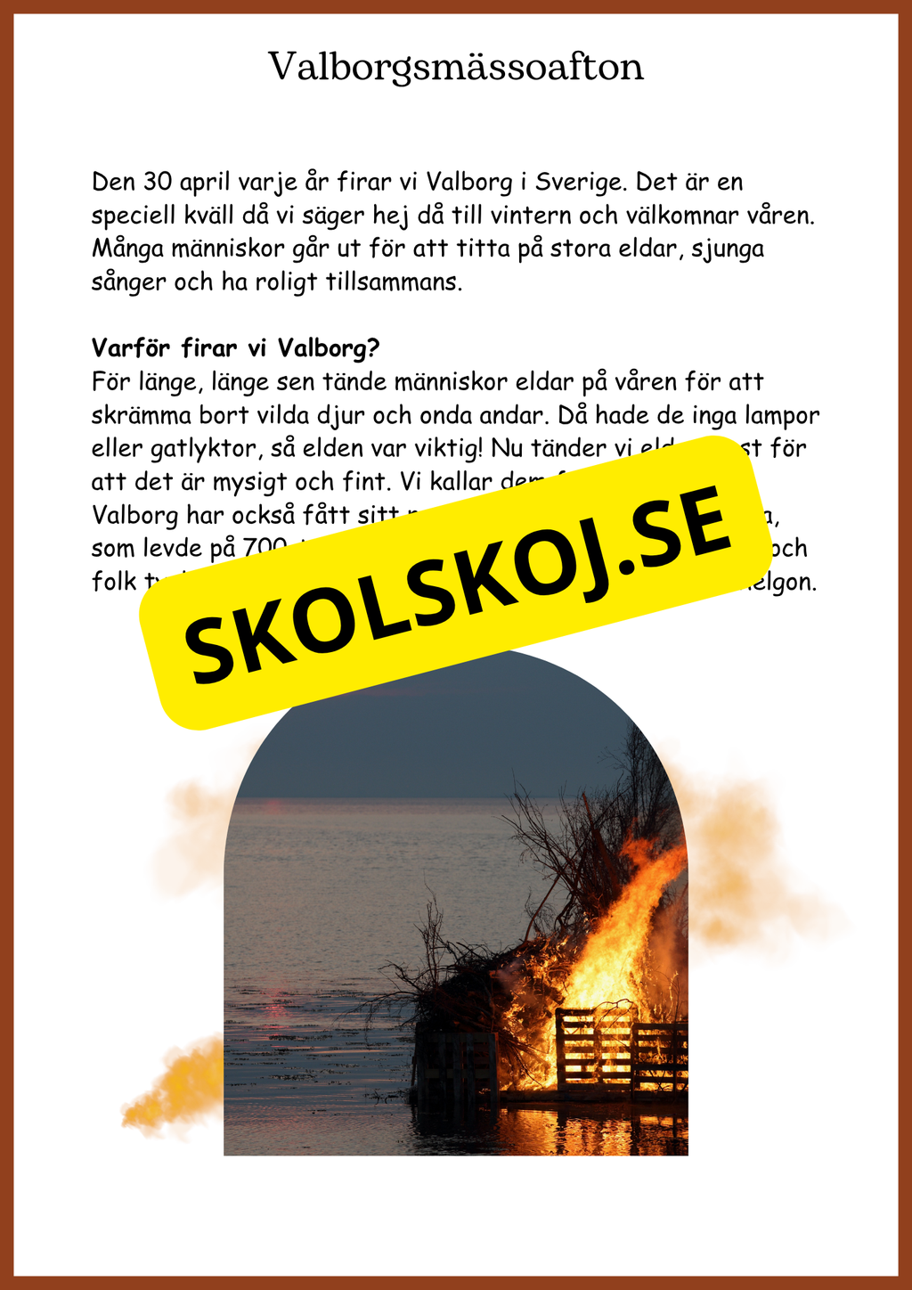 Fakta om valborgsmässoafton