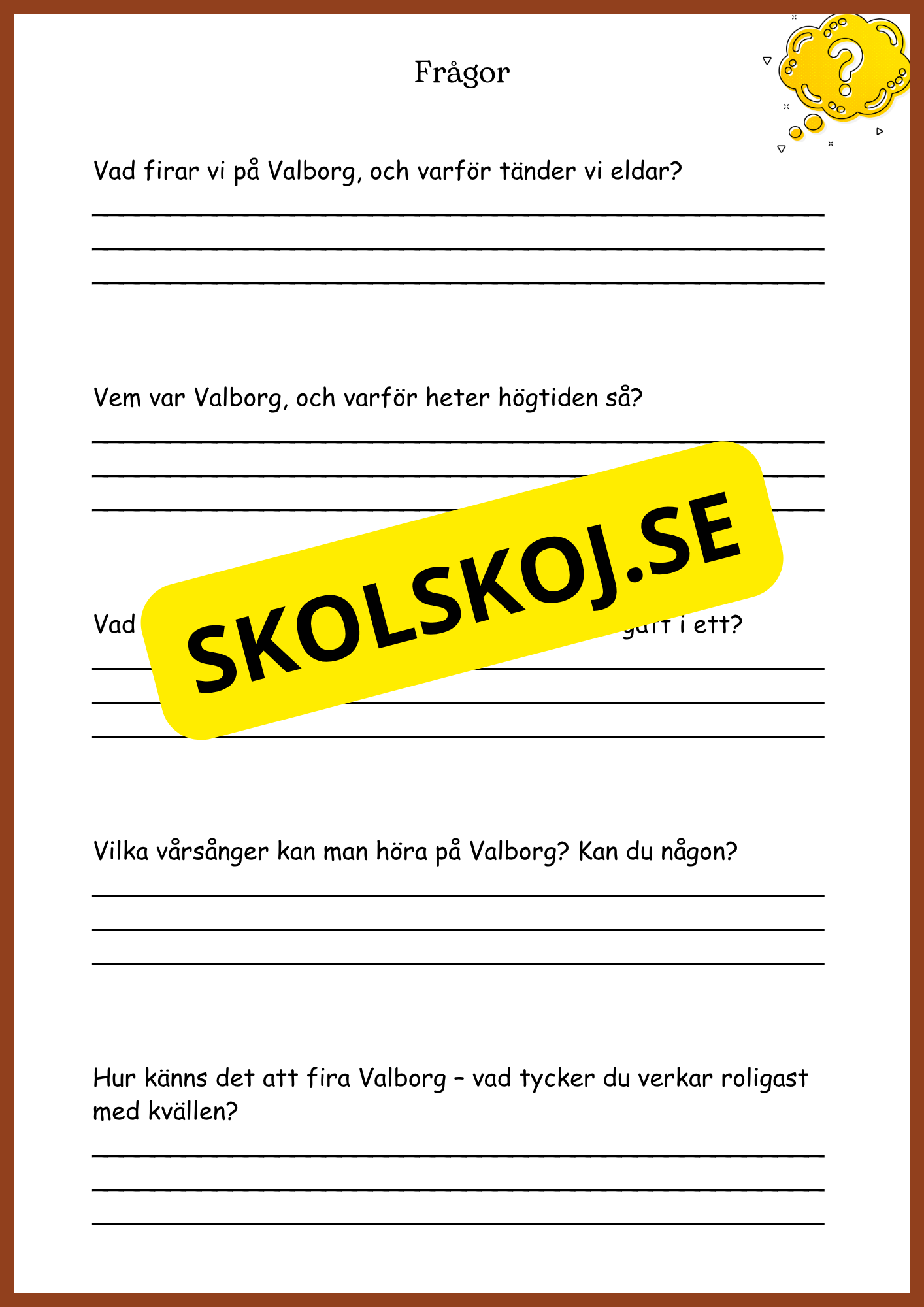 Fakta om valborgsmässoafton