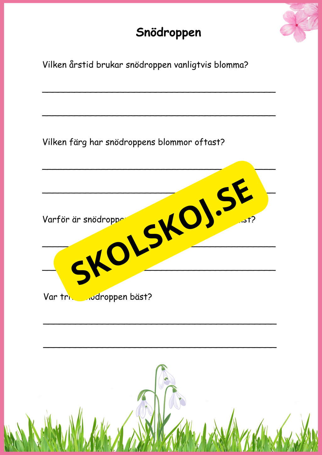 Fakta Vårblommor