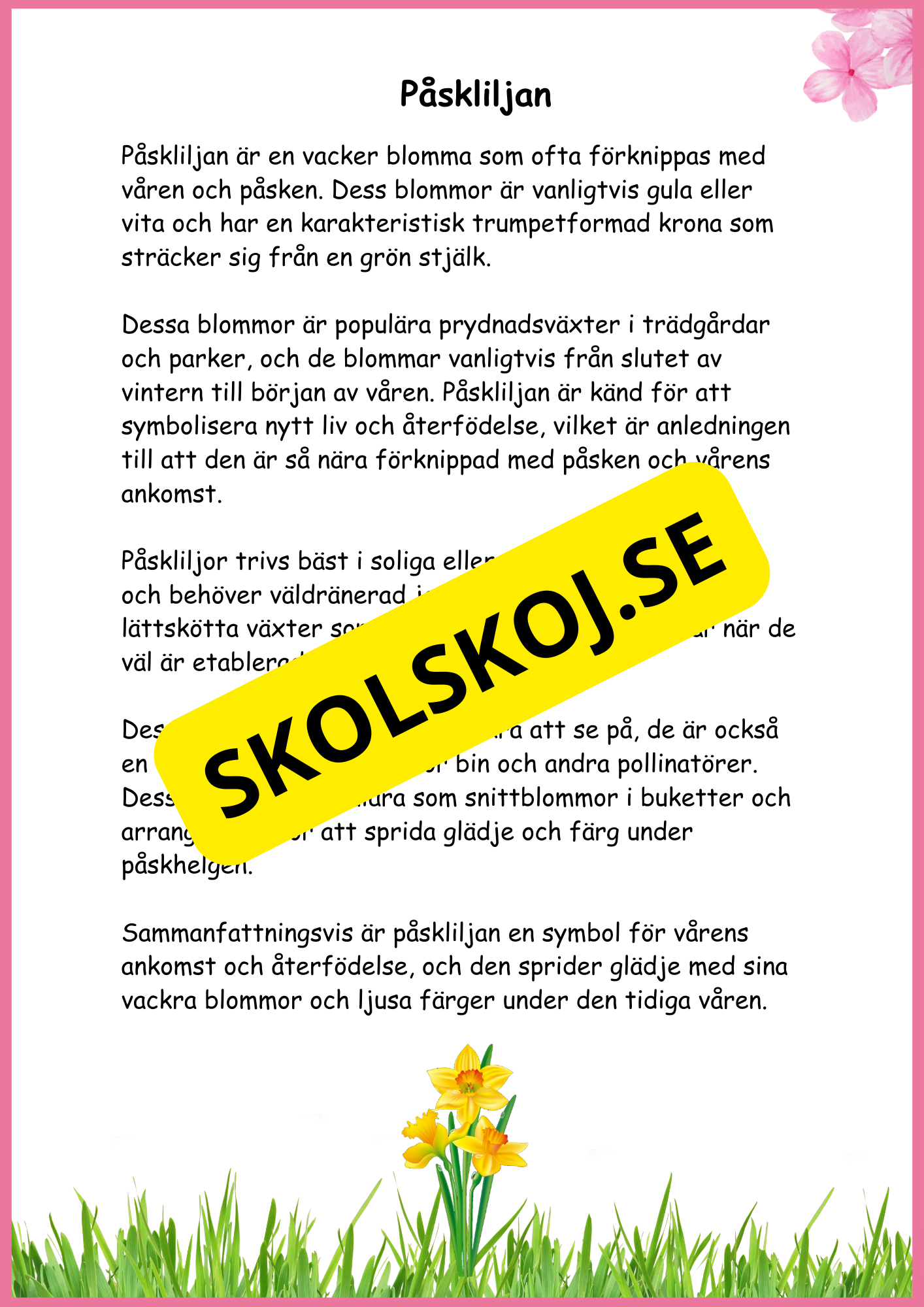 Fakta Vårblommor