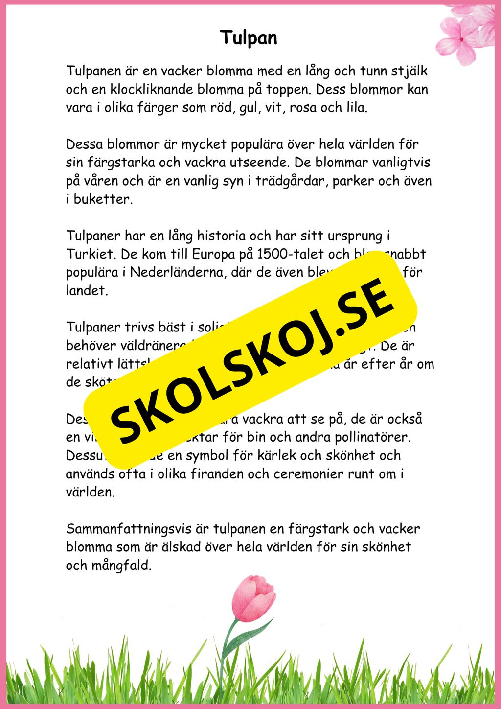 Fakta Vårblommor